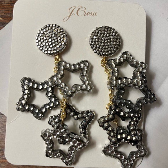 J.Crew starry drop earrings with crystal. - Picture 1 of 3